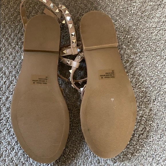 Steve Madden Travel Tan Studded Sandal - Picture 3 of 5
